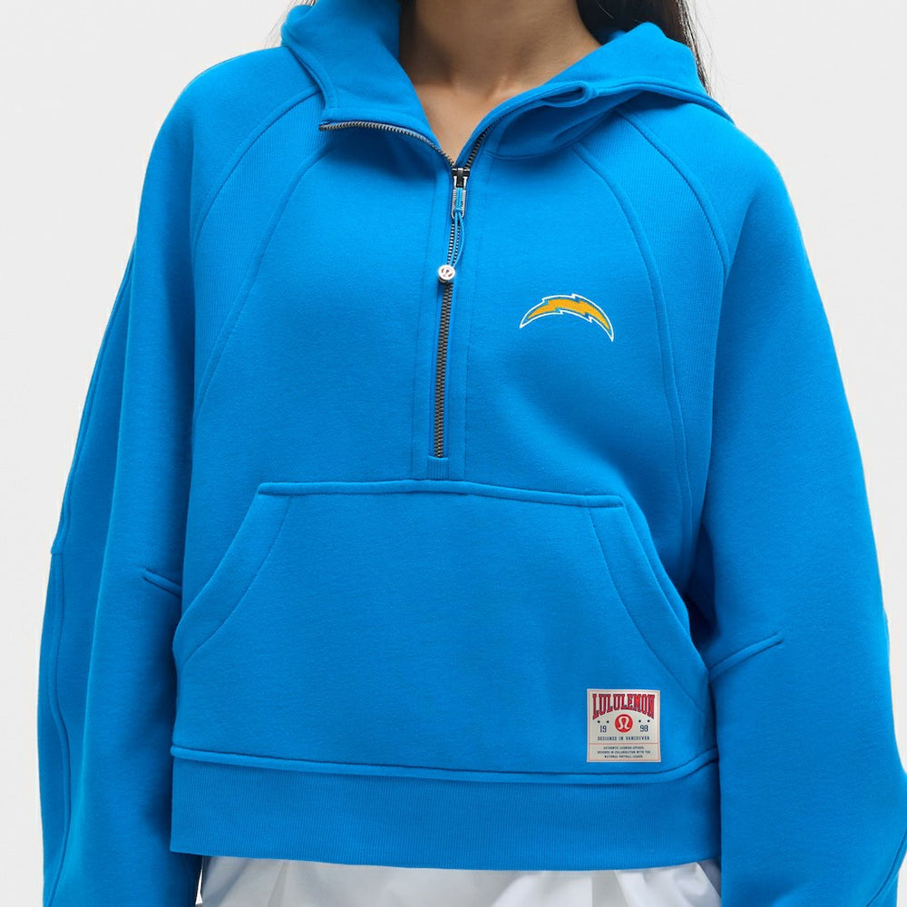Los Angeles Chargers lululemon Women's Scuba Oversized Half-Zip Hoodie - Beaming Blue for sale