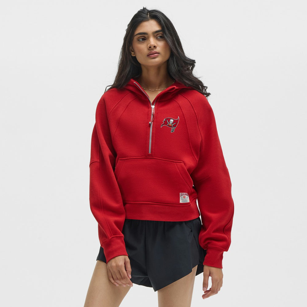 Tampa Bay Buccaneers lululemon Women's Scuba Oversized Half-Zip Hoodie - College Crimson discount