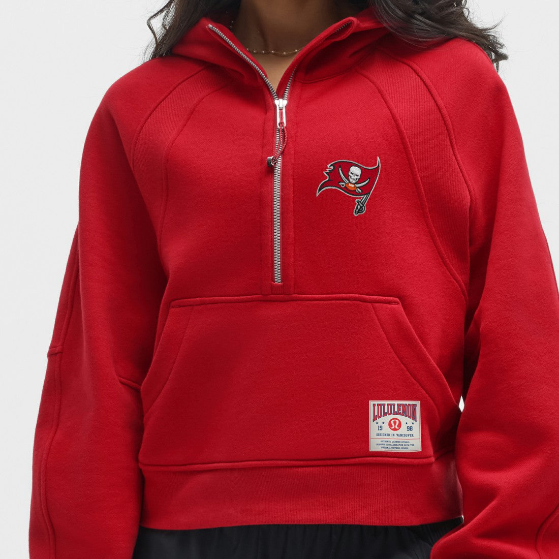 Tampa Bay Buccaneers lululemon Women's Scuba Oversized Half-Zip Hoodie - College Crimson discount