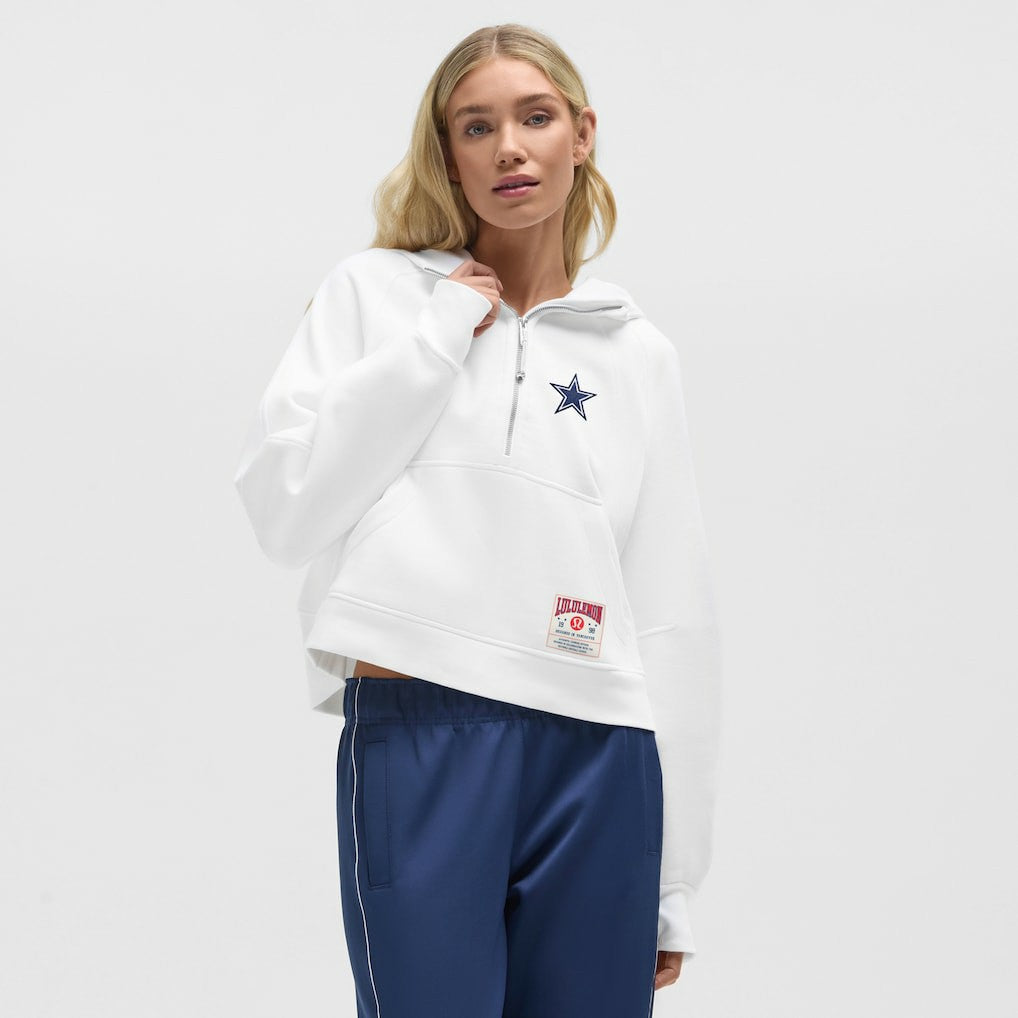 Dallas Cowboys lululemon Women's Scuba Oversized Half-Zip Hoodie - White outlet