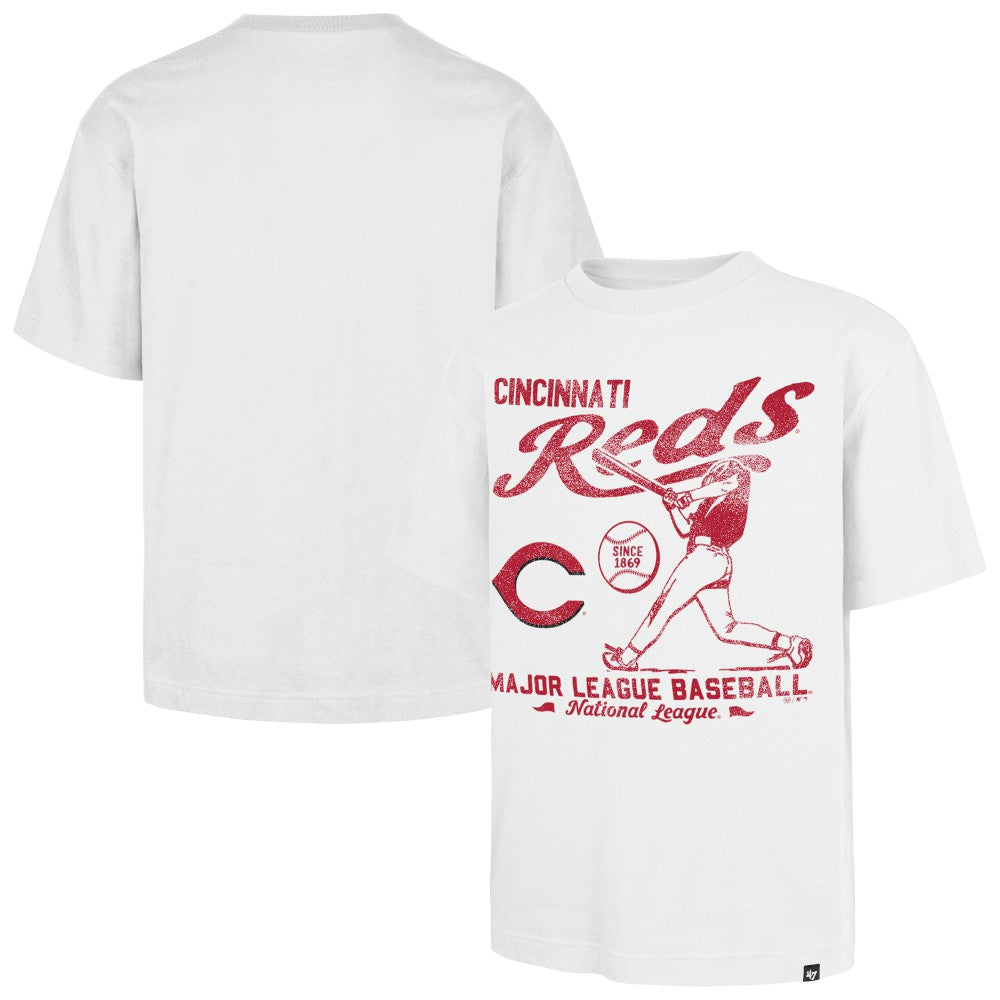 Cincinnati Reds Regional Batter Foundation T-Shirt - White | 47 brand