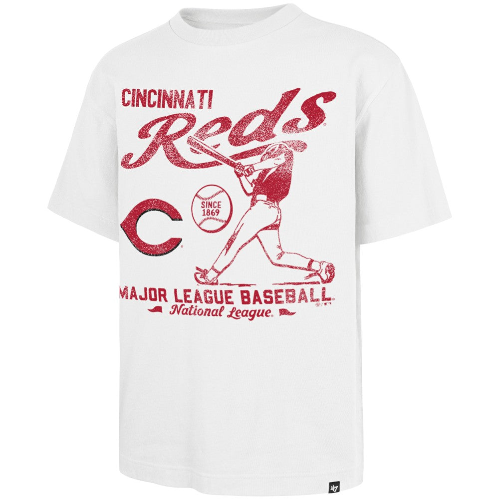 Cincinnati Reds Regional Batter Foundation T-Shirt - White | 47 brand