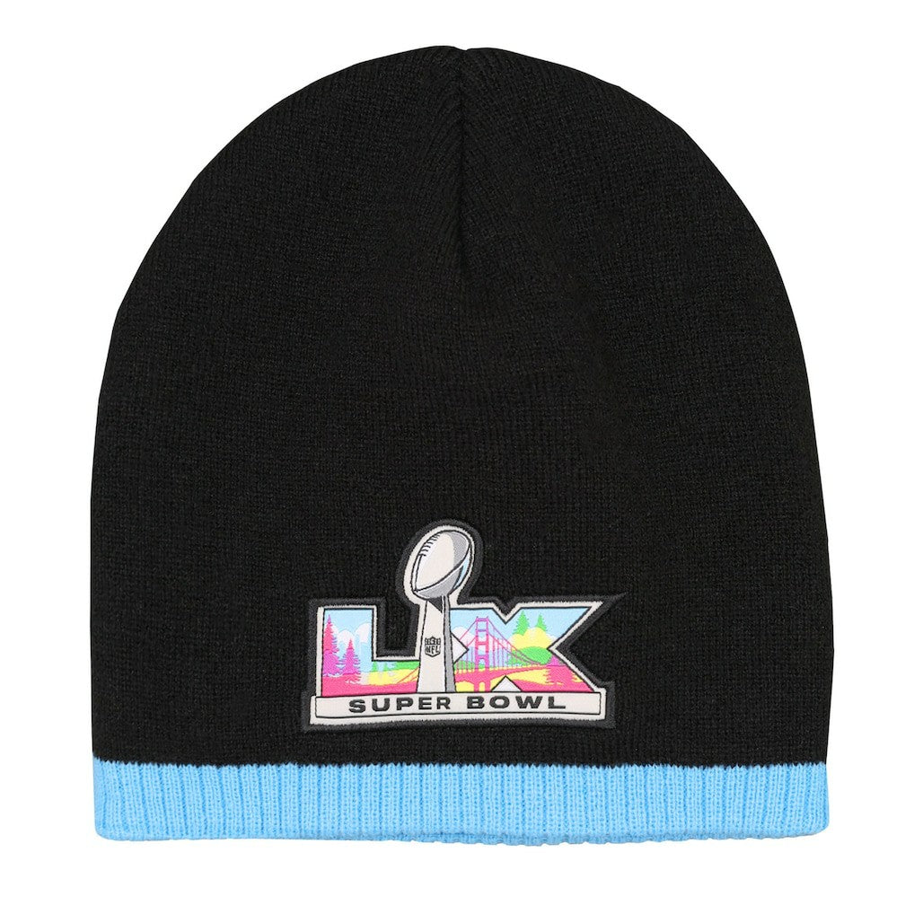 Super Bowl LX Outerstuff Youth Uncuffed Knit Hat - Black cheap