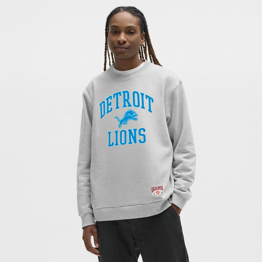 Detroit Lions lululemon Steady State Sweatshirt - Heathered Silver Drop outlet