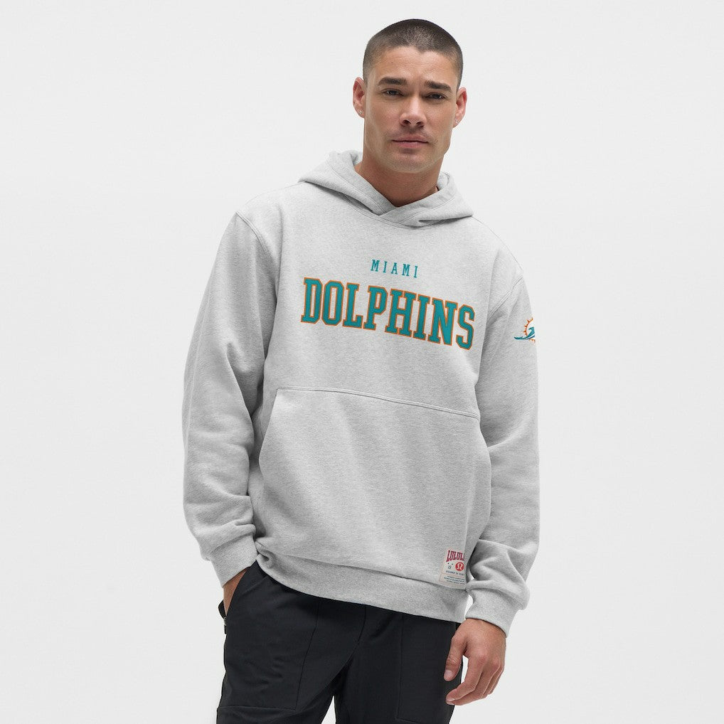 Miami Dolphins lululemon Steady State Pullover Hoodie - Heathered Silver Drop discount