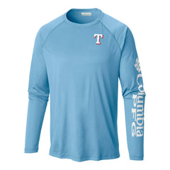 Texas Rangers Terminal Tackle Long Sleeve Shirt - Light Blue | Columbia