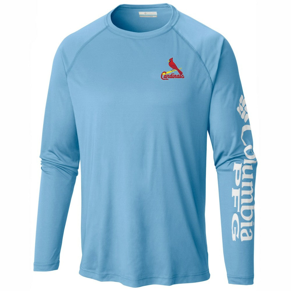 St. Louis Cardinals Terminal Tackle Long Sleeve Shirt - Light Blue | Columbia