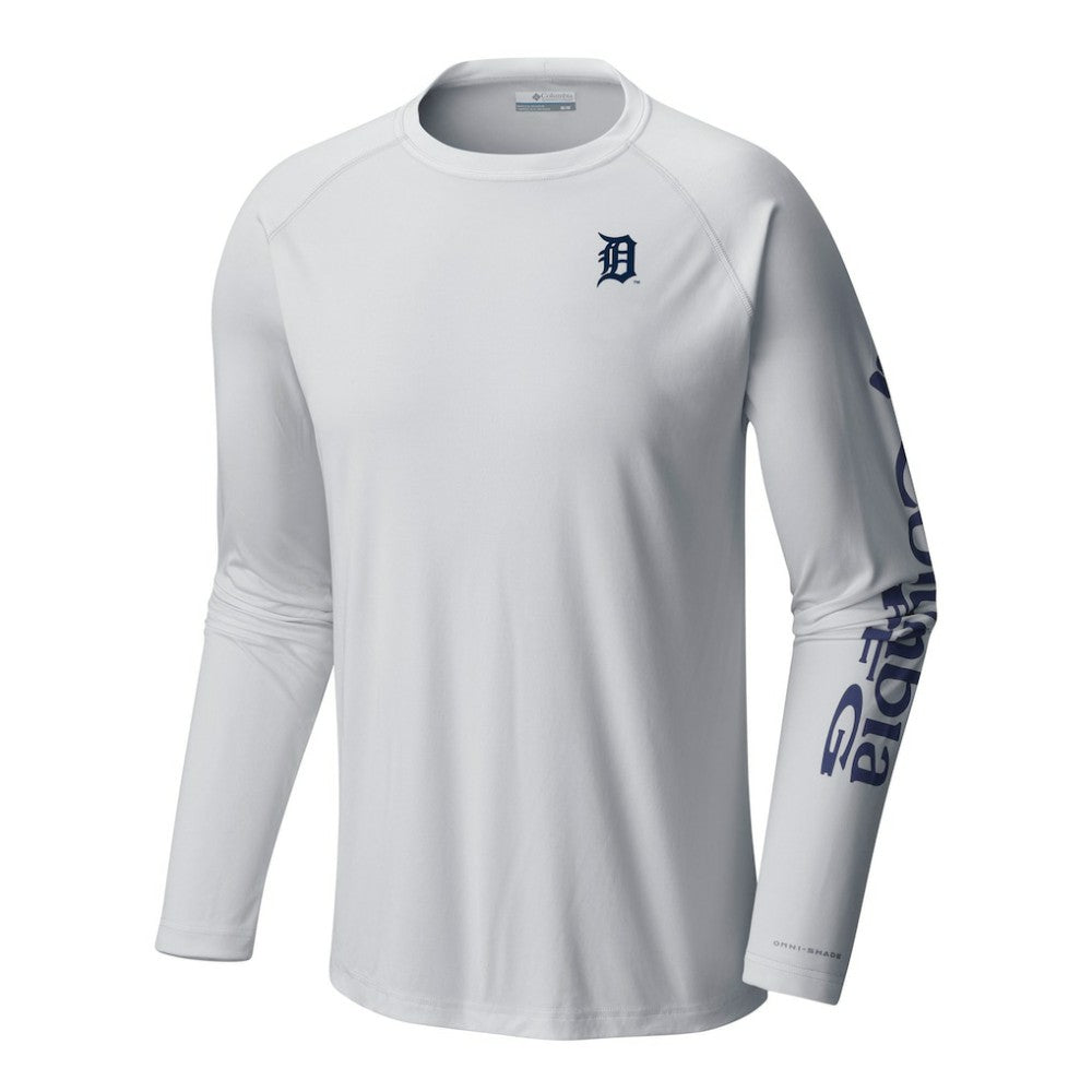 Detroit Tigers Terminal Tackle Long Sleeve Shirt - White | Columbia