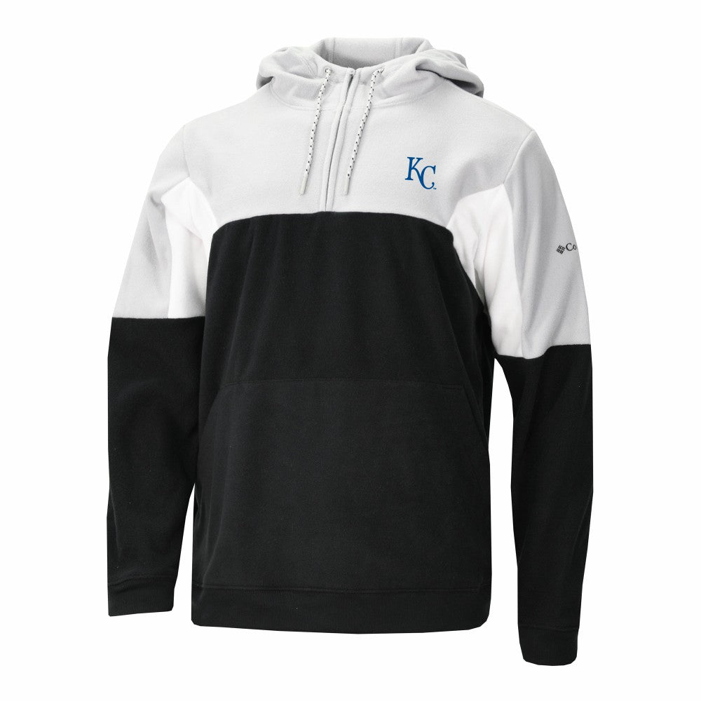 Kansas City Royals Men's Lodge Fleece Quarter-Zip Hoodie - Black | Columbia