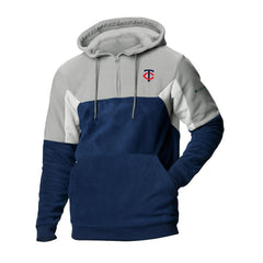 Minnesota Twins Men's Lodge Fleece Quarter-Zip Hoodie - Navy | Columbia
