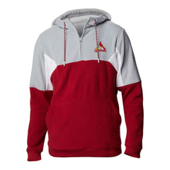 St. Louis Cardinals Men's Lodge Fleece Quarter-Zip Hoodie - Red | Columbia