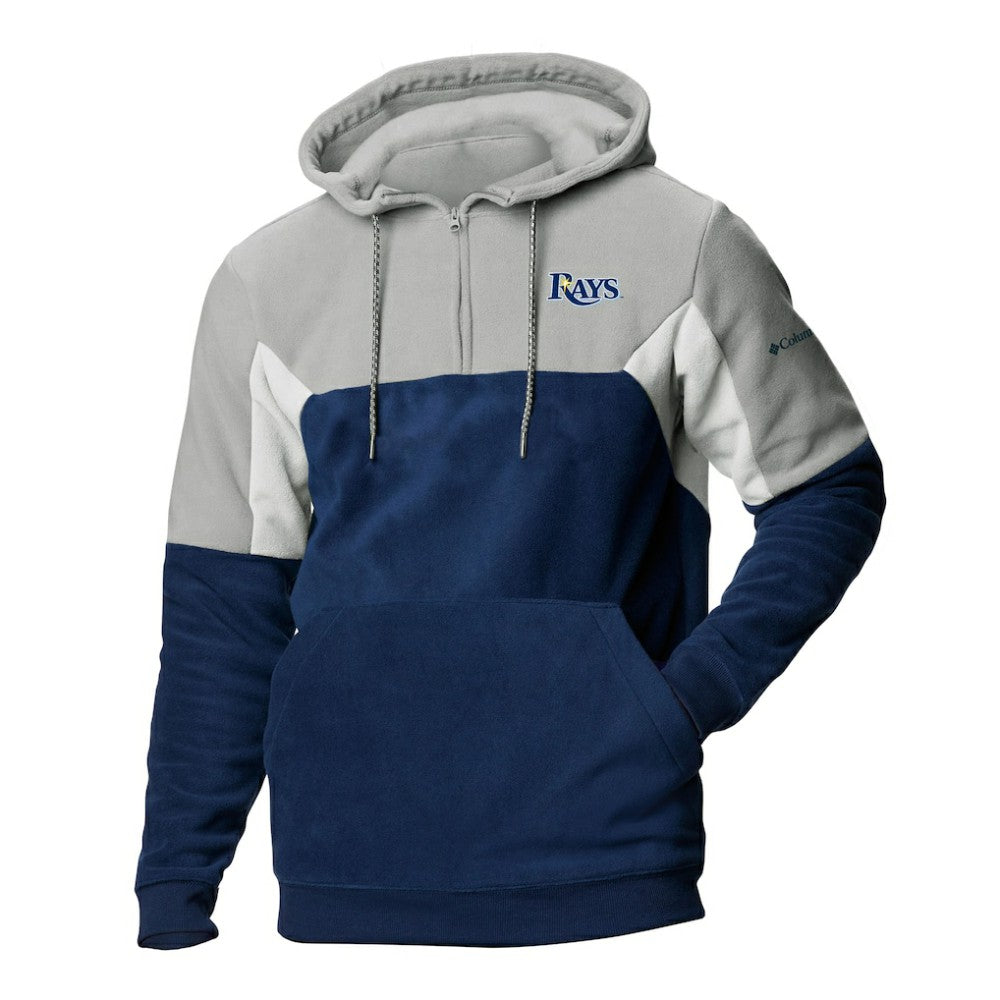 Tampa Bay Rays Men's Lodge Fleece Quarter-Zip Hoodie - Navy | Columbia