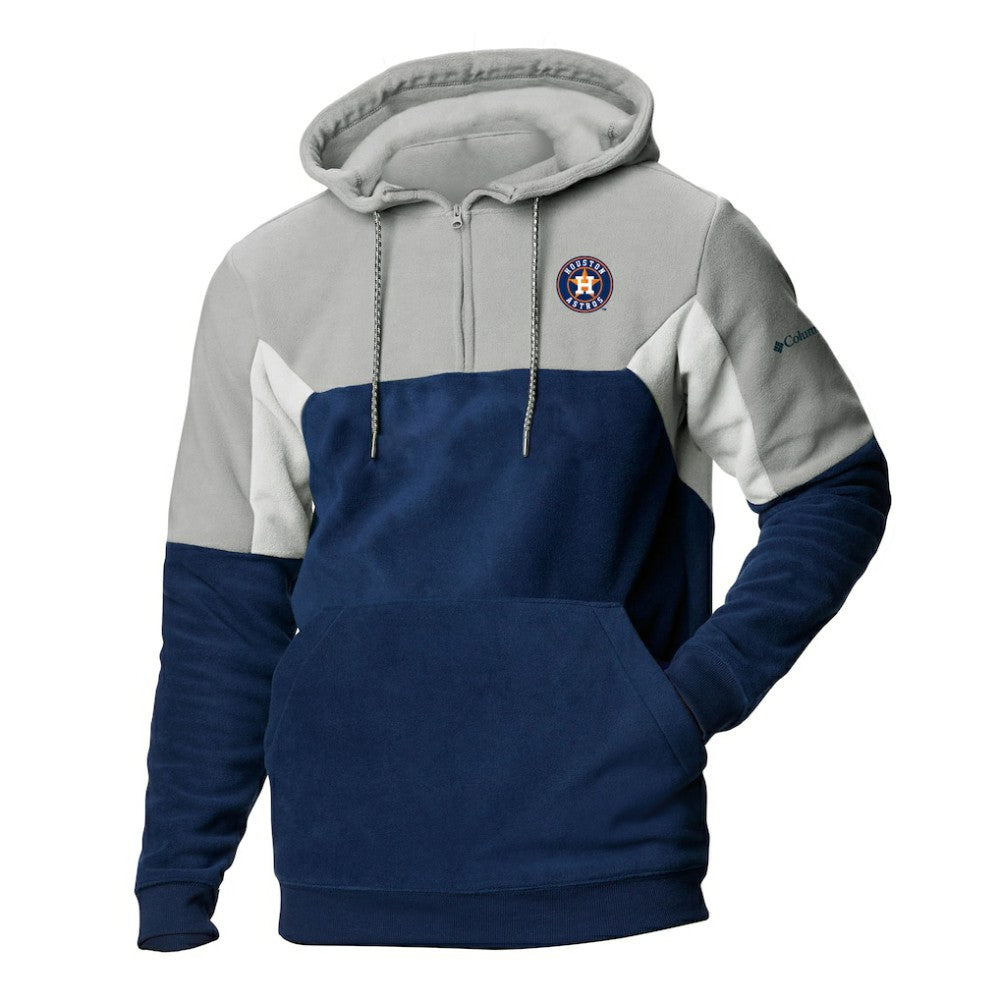 Houston Astros Men's Lodge Fleece Quarter-Zip Hoodie - Navy | Columbia