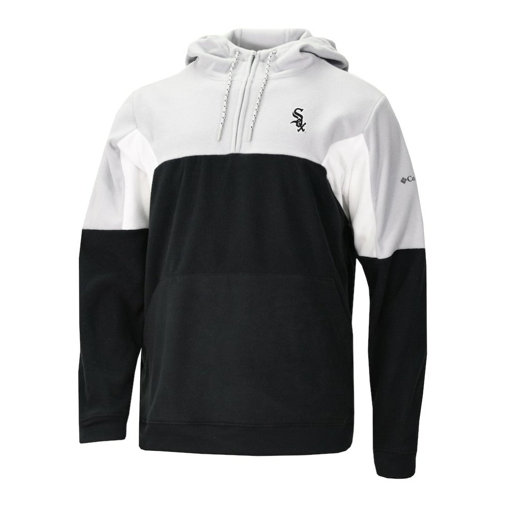 Chicago White Sox Men's Lodge Fleece Quarter-Zip Hoodie - Black | Columbia