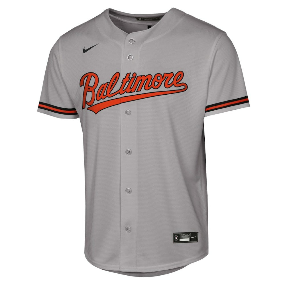 Adley Rutschman Baltimore Orioles Youth Road Replica Jersey - Gray | Nike