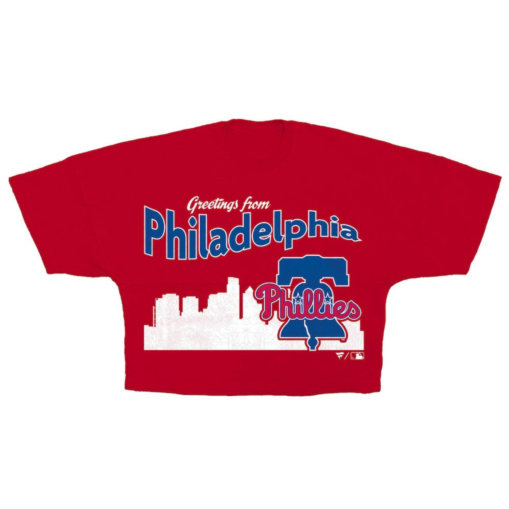 Philadelphia Phillies Women's Cropped Jersey T-Shirt - Red