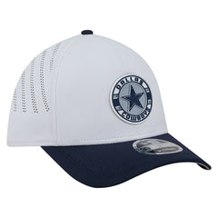 Dallas Cowboys New Era Patch 39THIRTY A-Frame M-Crown Perforated Flex Hat - White/Navy sale