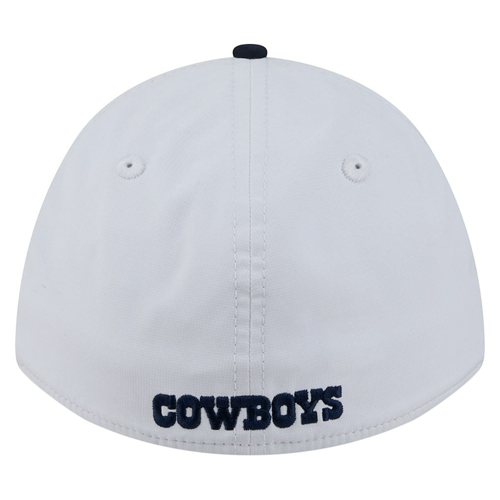 Dallas Cowboys New Era Patch 39THIRTY A-Frame M-Crown Perforated Flex Hat - White/Navy sale