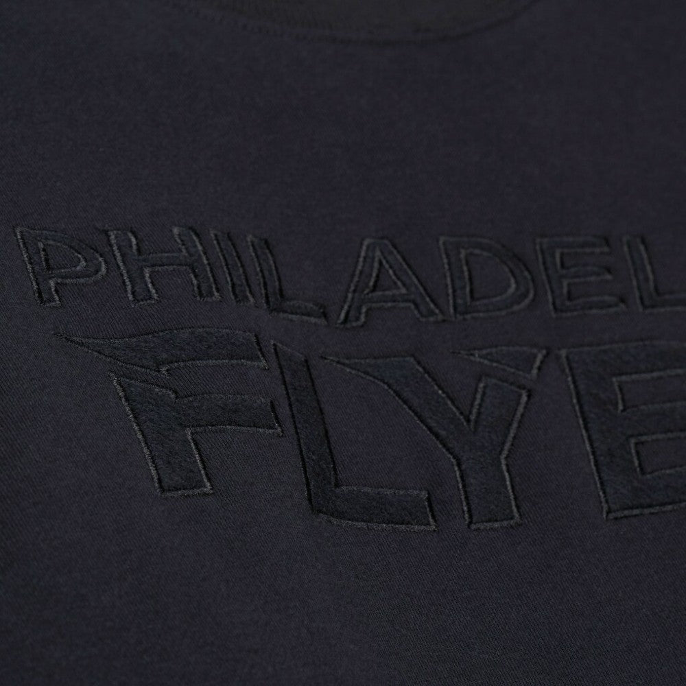 Philadelphia Flyers Mitchell & Ness Phantom Fleece Crew Neck Sweatshirt Black
