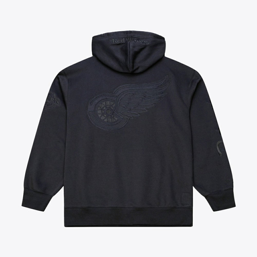Detroit Red Wings Mitchell & Ness Phantom Fleece Hoodie Black