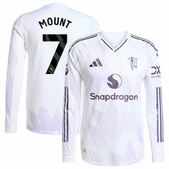 Mason Mount Manchester United 2025/26 Away Long Sleeve Player Jersey - White | Adidas for sale