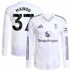 Kobbie Mainoo Manchester United 2025/26 Away Long Sleeve Player Jersey - White | Adidas for sale