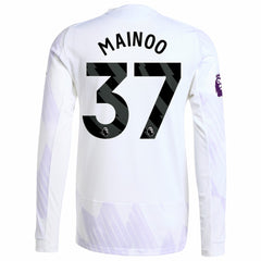 Kobbie Mainoo Manchester United 2025/26 Away Long Sleeve Player Jersey - White | Adidas for sale