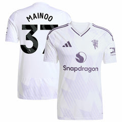 Kobbie Mainoo Manchester United 2025/26 Away Replica Player Jersey - White | Adidas for sale