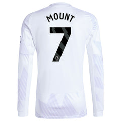 Mason Mount Manchester United 2025/26 Away Replica Long Sleeve Player Jersey - White | Adidas discount