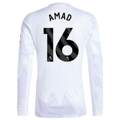 Amad Diallo Manchester United 2025/26 Away Replica Long Sleeve Player Jersey - White | Adidas outlet