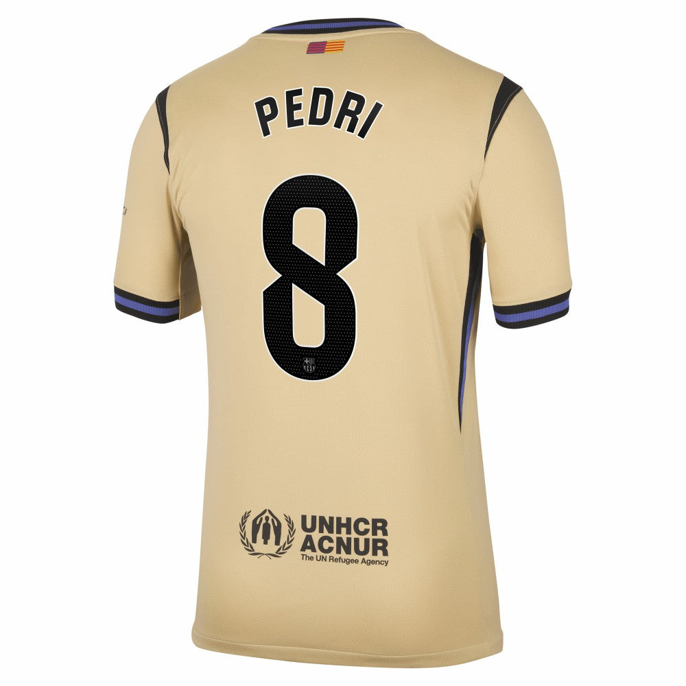 Pedri Barcelona 2025/26 Away Stadium Replica Jersey - Gold | Nike on sale