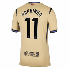 Raphinha Barcelona 2025/26 Away Stadium Replica Jersey - Gold | Nike cheap