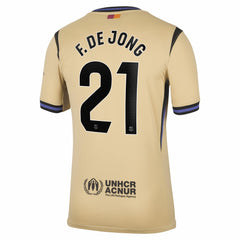 Frenkie de Jong Barcelona 2025/26 Away Stadium Replica Jersey - Gold | Nike online