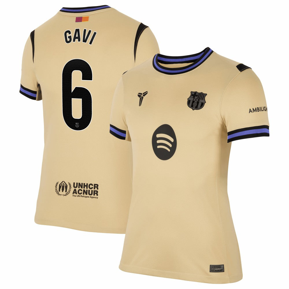 Gavi Barcelona Women's 2025/26 Away Stadium Replica Jersey - Gold | Nike discount