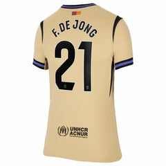 Frenkie de Jong Barcelona Women's 2025/26 Away Stadium Replica Jersey - Gold | Nike cheap