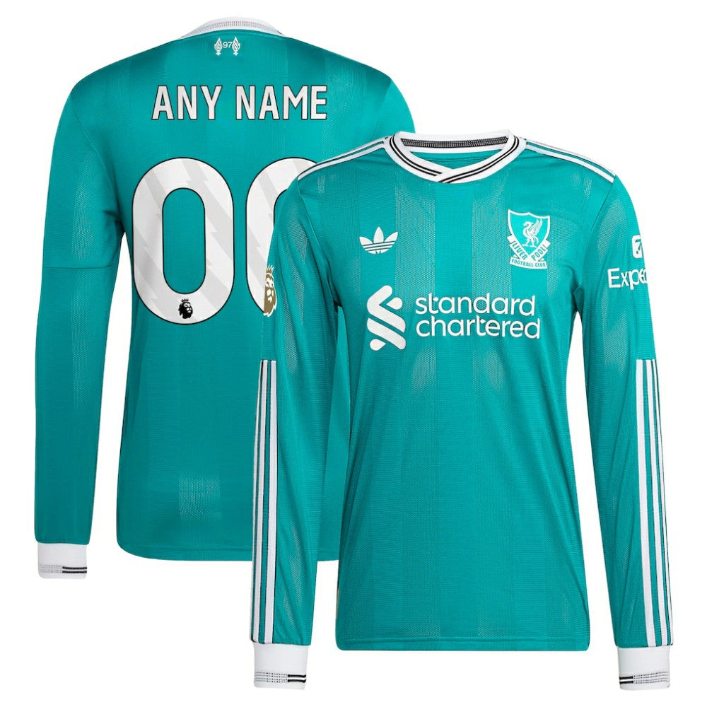 Liverpool 2025/26 Third Long Sleeve Custom Jersey - Green | Adidas shop