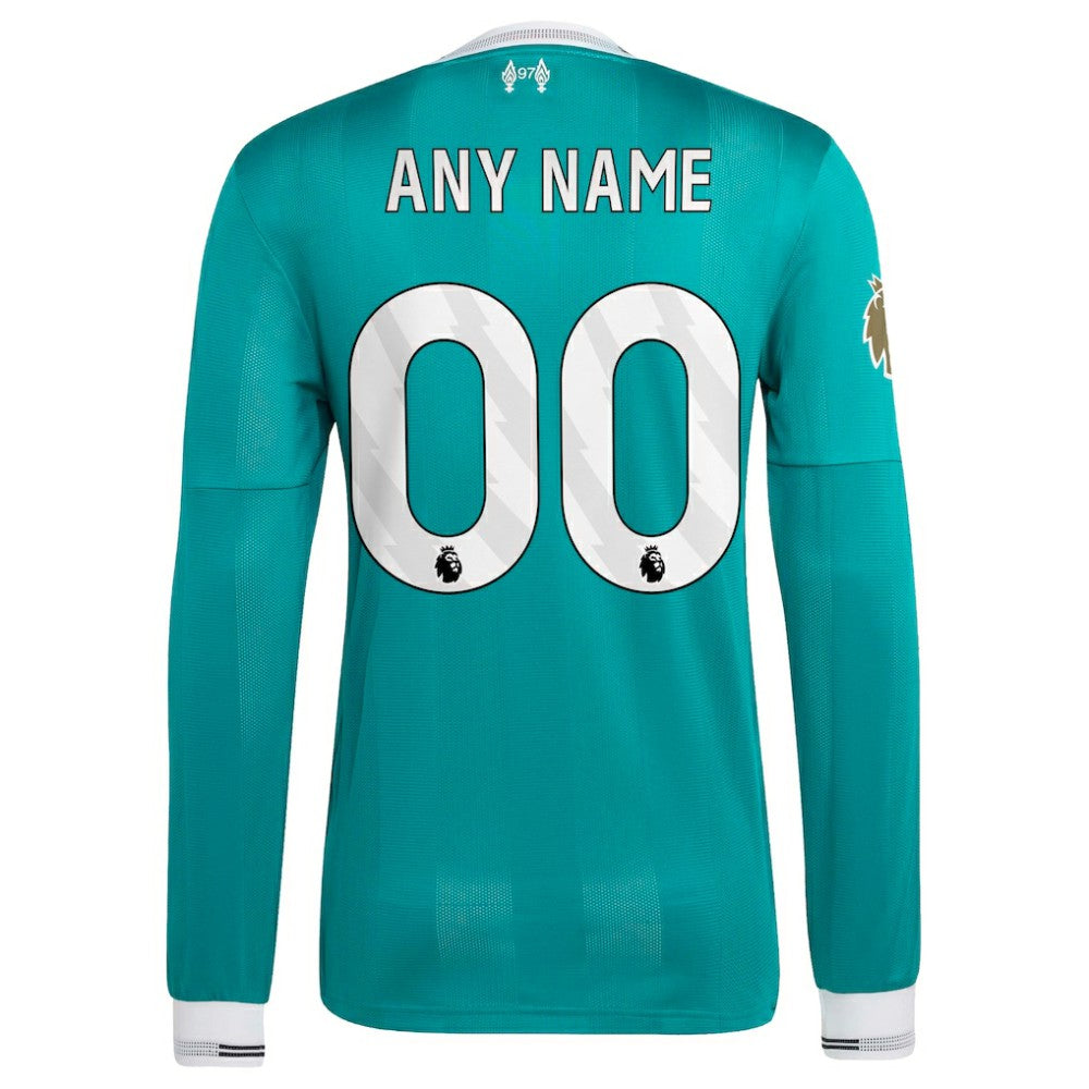 Liverpool 2025/26 Third Long Sleeve Custom Jersey - Green | Adidas shop
