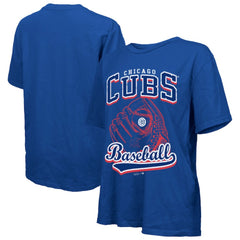 Chicago Cubs Majestic Threads Women's Oversized First Base T-Shirt - Royal