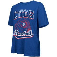 Chicago Cubs Majestic Threads Women's Oversized First Base T-Shirt - Royal