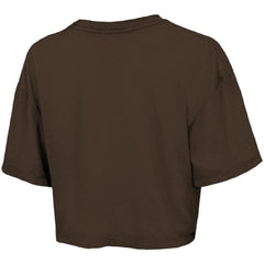 San Diego Padres Majestic Threads Women's Boxy Crop T-Shirt - Brown
