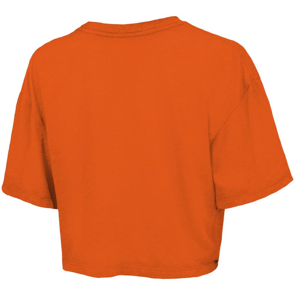 Detroit Tigers Majestic Threads Women's Boxy Crop T-Shirt - Orange