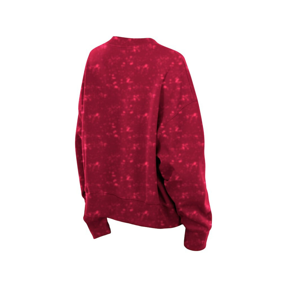 Cleveland Cavaliers Women's Throwback Collection Mineral Wash Crewneck Sweatshirt sale - Wine | New Era cheap