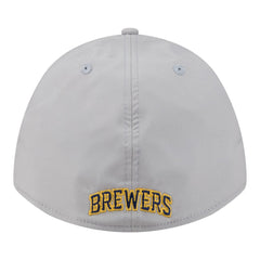 Milwaukee Brewers Patch 39THIRTY A-Frame M-Crown Perforated Flex Hat - Gray | New Era
