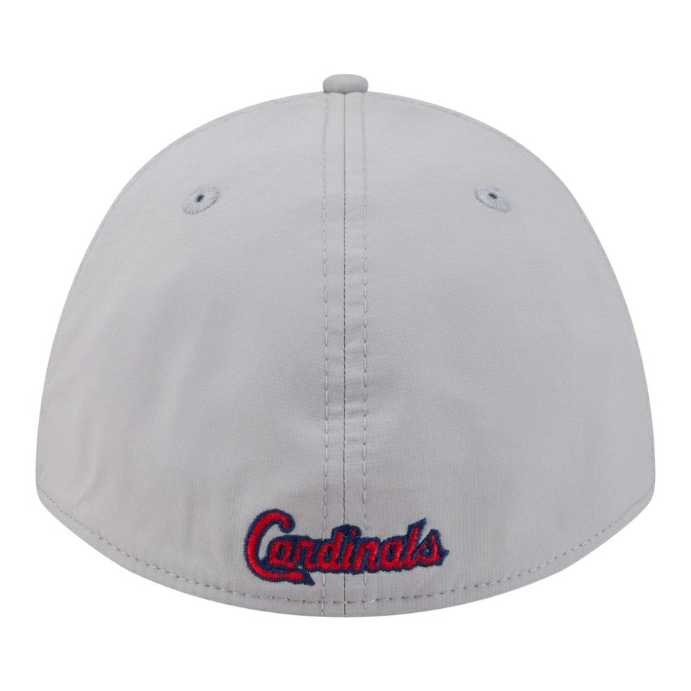 St. Louis Cardinals Patch 39THIRTY A-Frame M-Crown Perforated Flex Hat - Gray | New Era