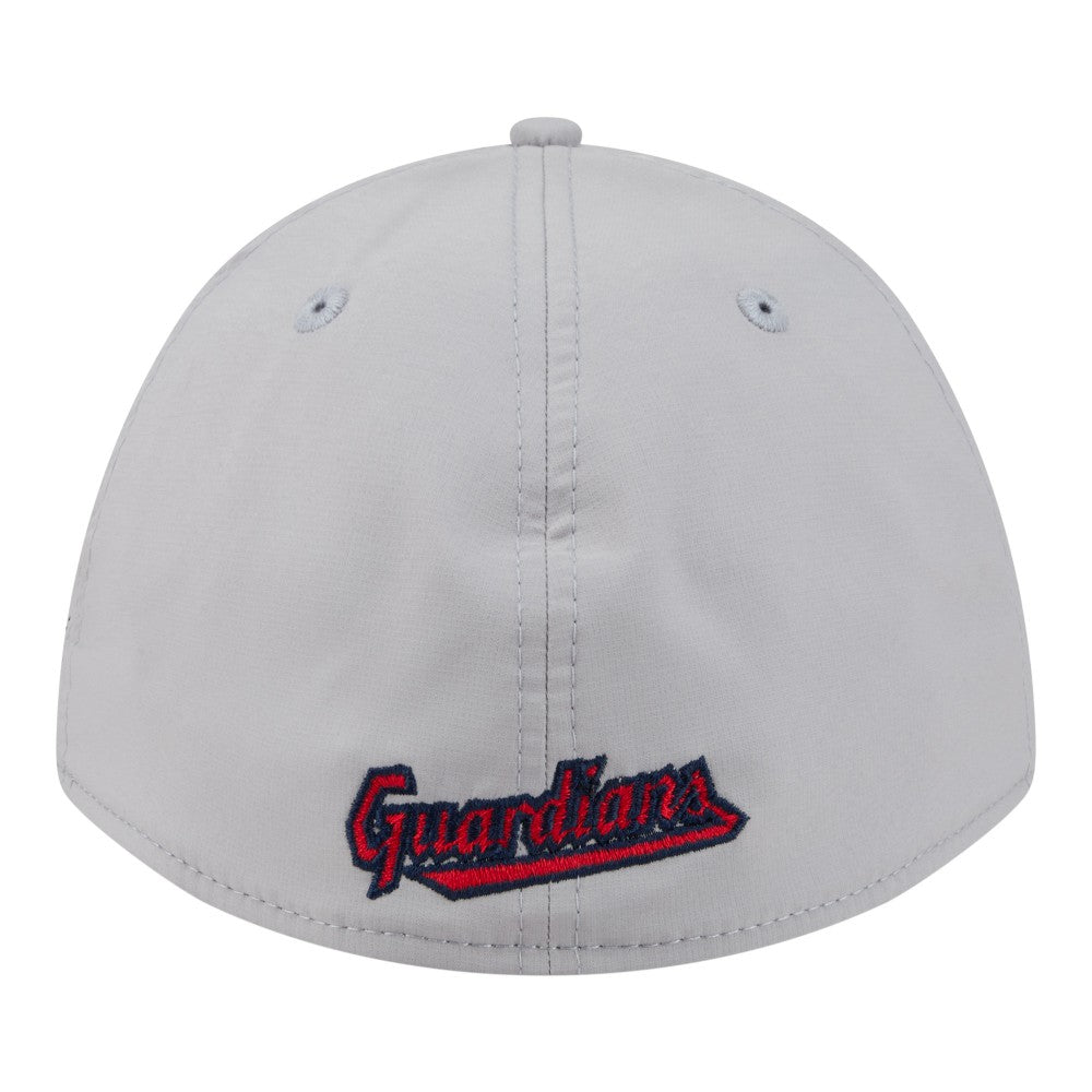 Cleveland Guardians Patch 39THIRTY A-Frame M-Crown Perforated Flex Hat - Gray | New Era