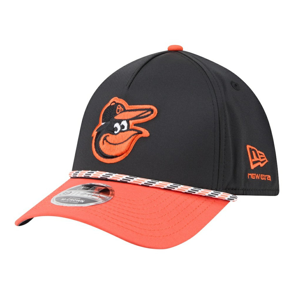 Baltimore Orioles Rope M-Crown A-Frame 39THIRTY Flex Hat - Black/Orange | New Era