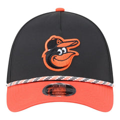 Baltimore Orioles Rope M-Crown A-Frame 39THIRTY Flex Hat - Black/Orange | New Era