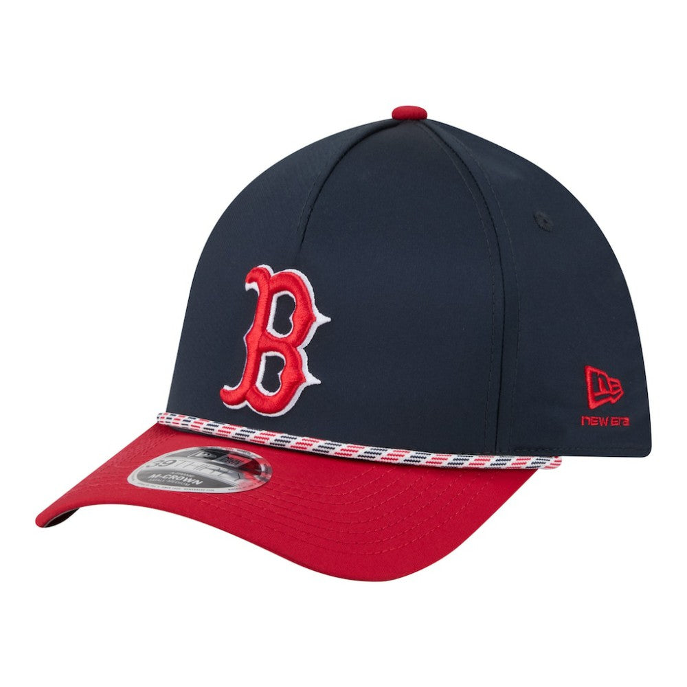 Boston Red Sox Rope M-Crown A-Frame 39THIRTY Flex Hat - Navy/Red | New Era