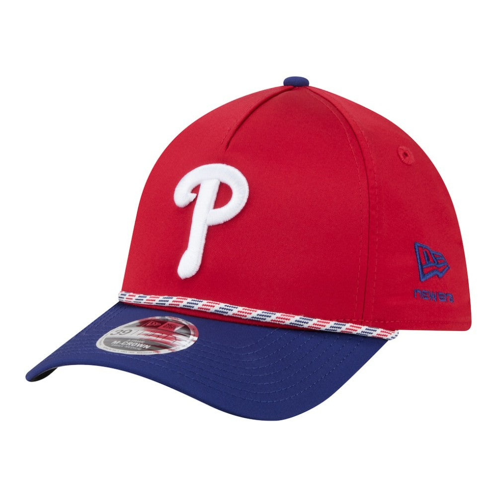 Philadelphia Phillies Rope M-Crown A-Frame 39THIRTY Flex Hat - Red/Royal | New Era