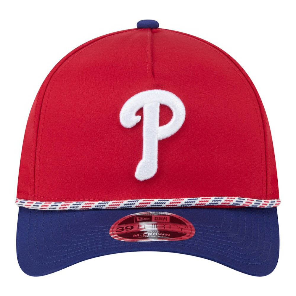 Philadelphia Phillies Rope M-Crown A-Frame 39THIRTY Flex Hat - Red/Royal | New Era
